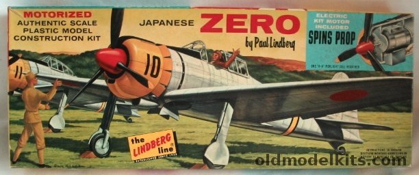 Lindberg 1/48 Japanese Zero Motorized, 304M-100 plastic model kit